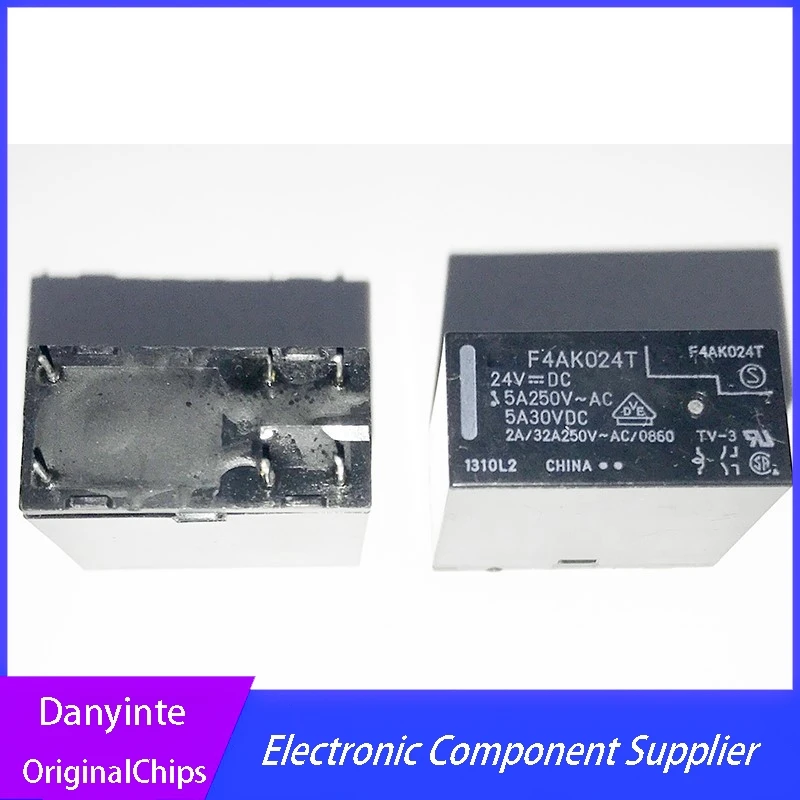New 10Pcs/lot   F4AK024T 5A  FTR-F4AK024T 24V  F.T-F4AK024T  24vdc   6-pin