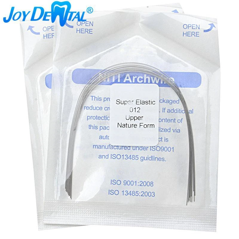 10pcs/Pack Dental Arch Wires Niti Natural Form Round Super Elastic Orthodontic Archwires Dentistry Accessories for Ortho Bracket