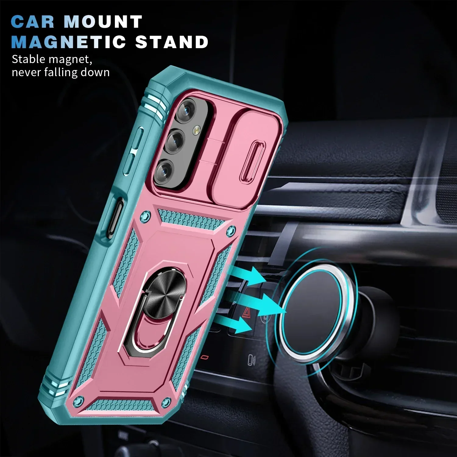 Anti-Knock Hard Phone Armor Case for Samsung Galaxy S24 S23 S22 S21 Ultra Plus Camera Galaxy A54 A14 A34 A12 A53 A13 A52S Cover