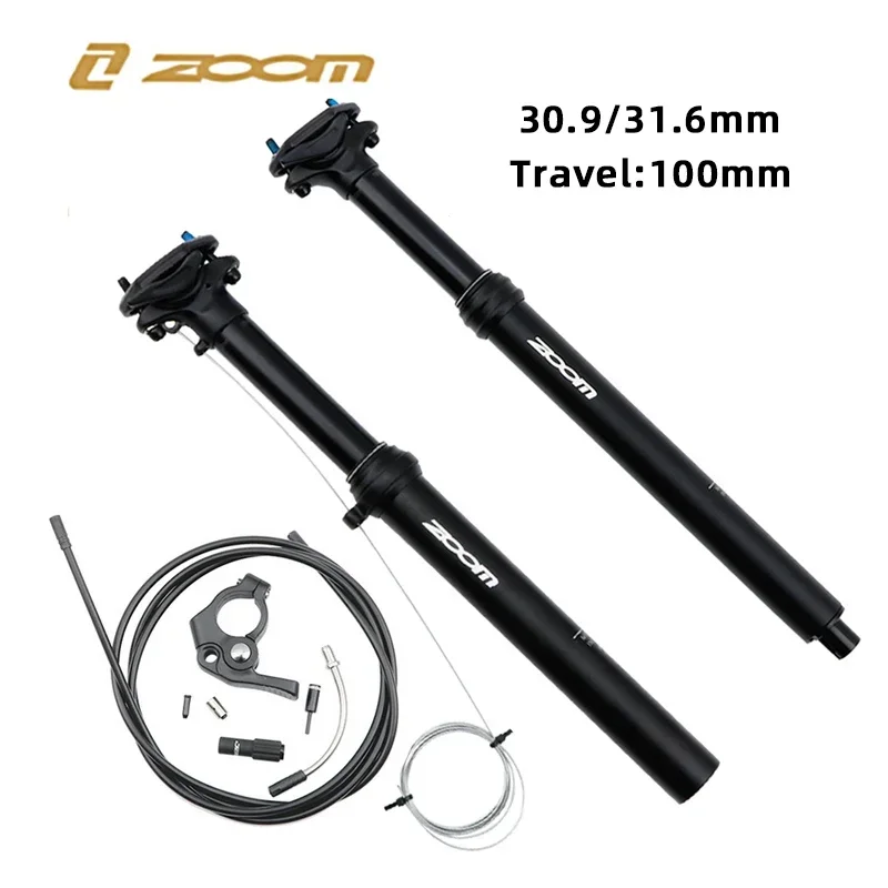 ZOOM Dropper Seatpost MTB Internal External Wire Control Seat Post 30.9mm 31.6mm Lift Seat Tube Cycling Parts