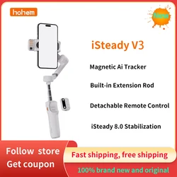 Hohem ISteady V3 Magnetic AI Handheld Stabilizer Selfie Stick Gimbal Phone for Smartphones Video Record Vlog Tiktok