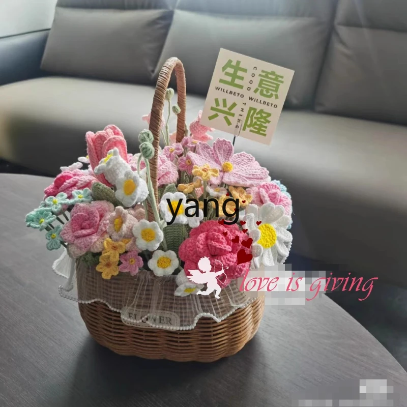 

CX Finished Products Qixi Valentine's Day Teacher's Day Handmade Woven Rose Bouquet