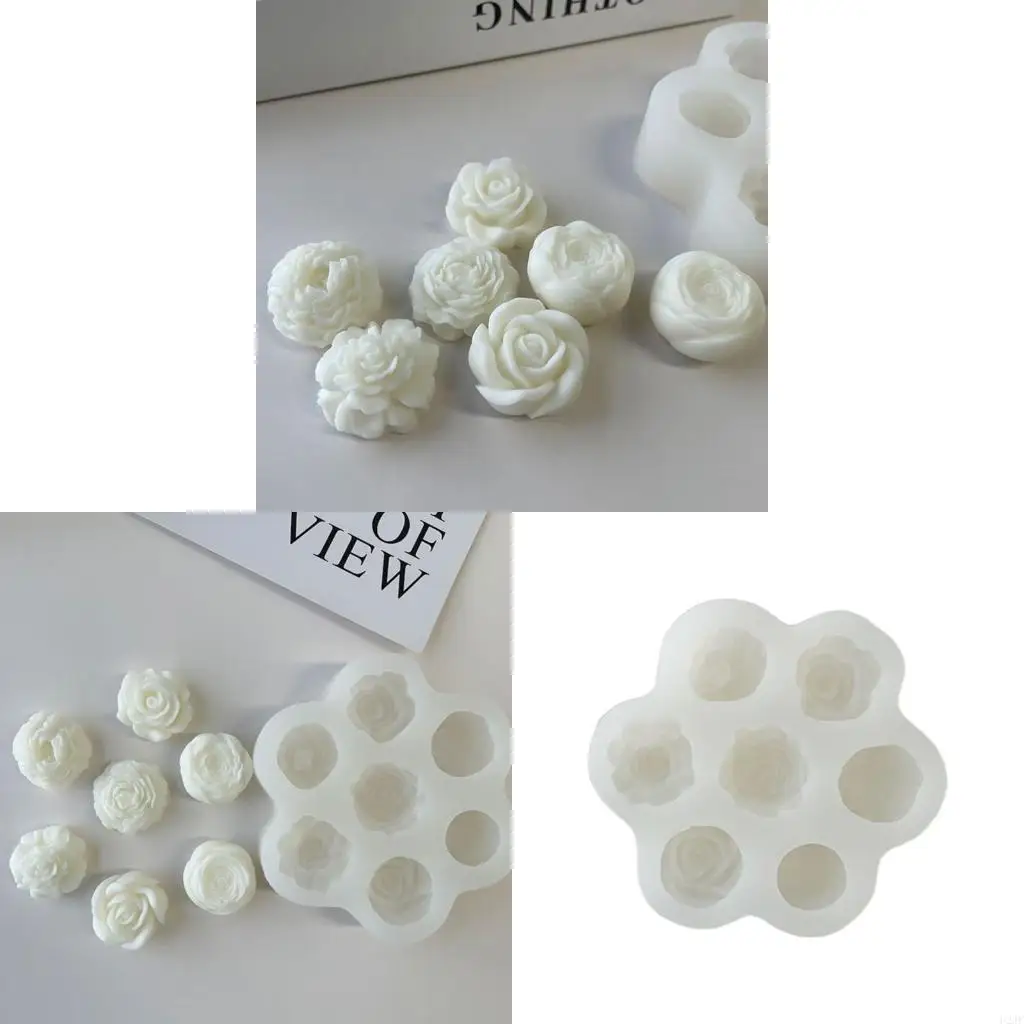 

Flower Silicone Mold Gypsum Epoxy Resin Aroma Mould for Home Decorations