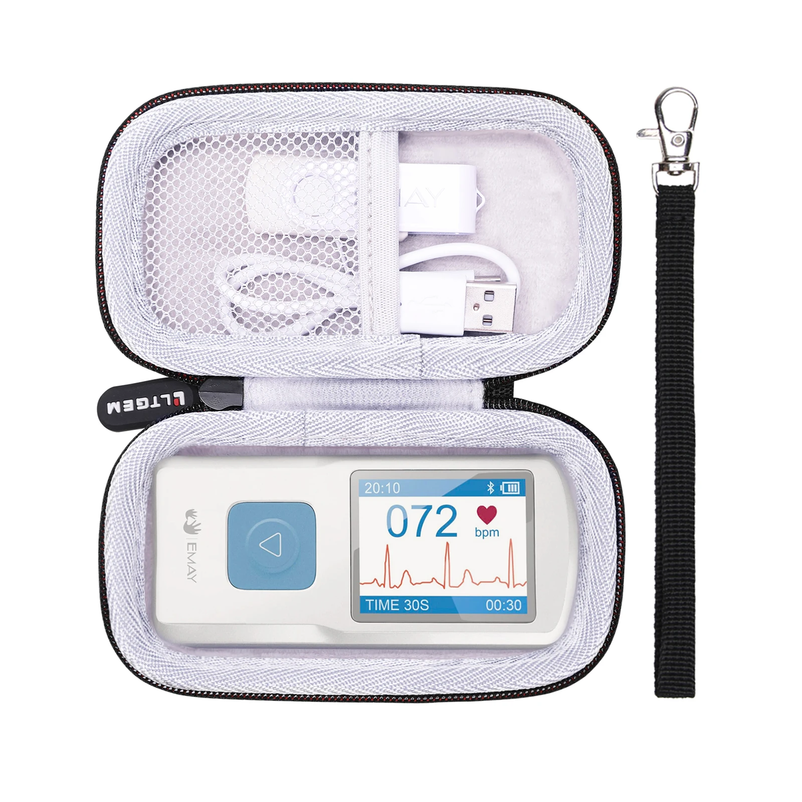 حافظة شاشة LTGEM EKG لشاشة EMAY المحمولة EKG EMG-10 ملحقات حقيبة حمل التخزين لشاشة EKG #1