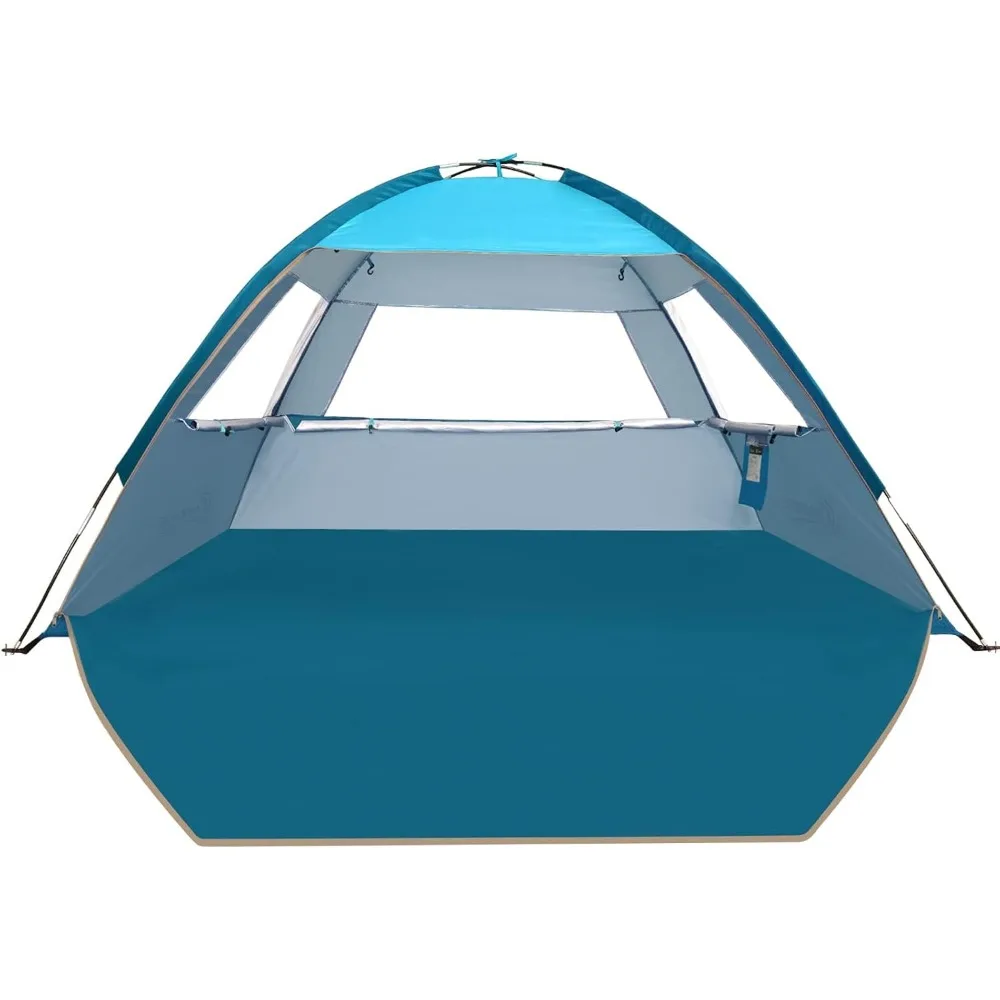 

Beach Tent Sun Shade for 6-7 Person, UPF 50+ Beach Sun Shelter Canopy Tent, Lightweight, Easy Set Up and Carry