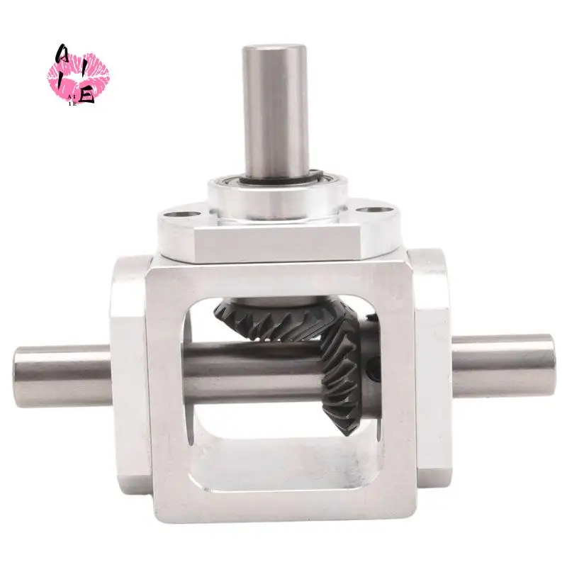 A11E-90Degree Right Angle Bevel 1:1 Forward Double Output Shaft 1 Module 20 Teeth Bevel Gear Aluminum Frame Simple DIY Module