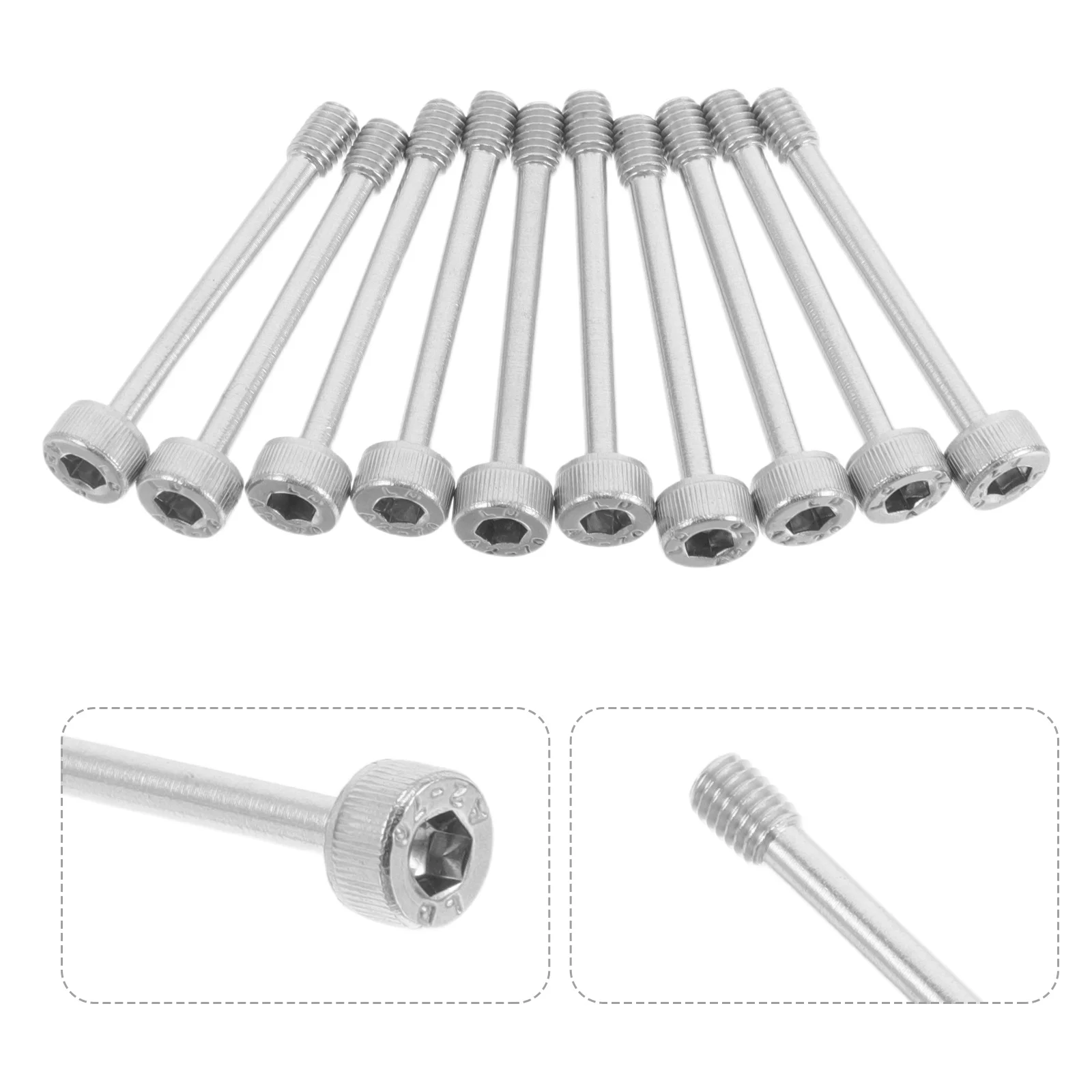

10Pcs Hexagon Locking Nuts Stainless Steel Self-Locking Screws M3x25 for Machinery Construction Industrial Hardware