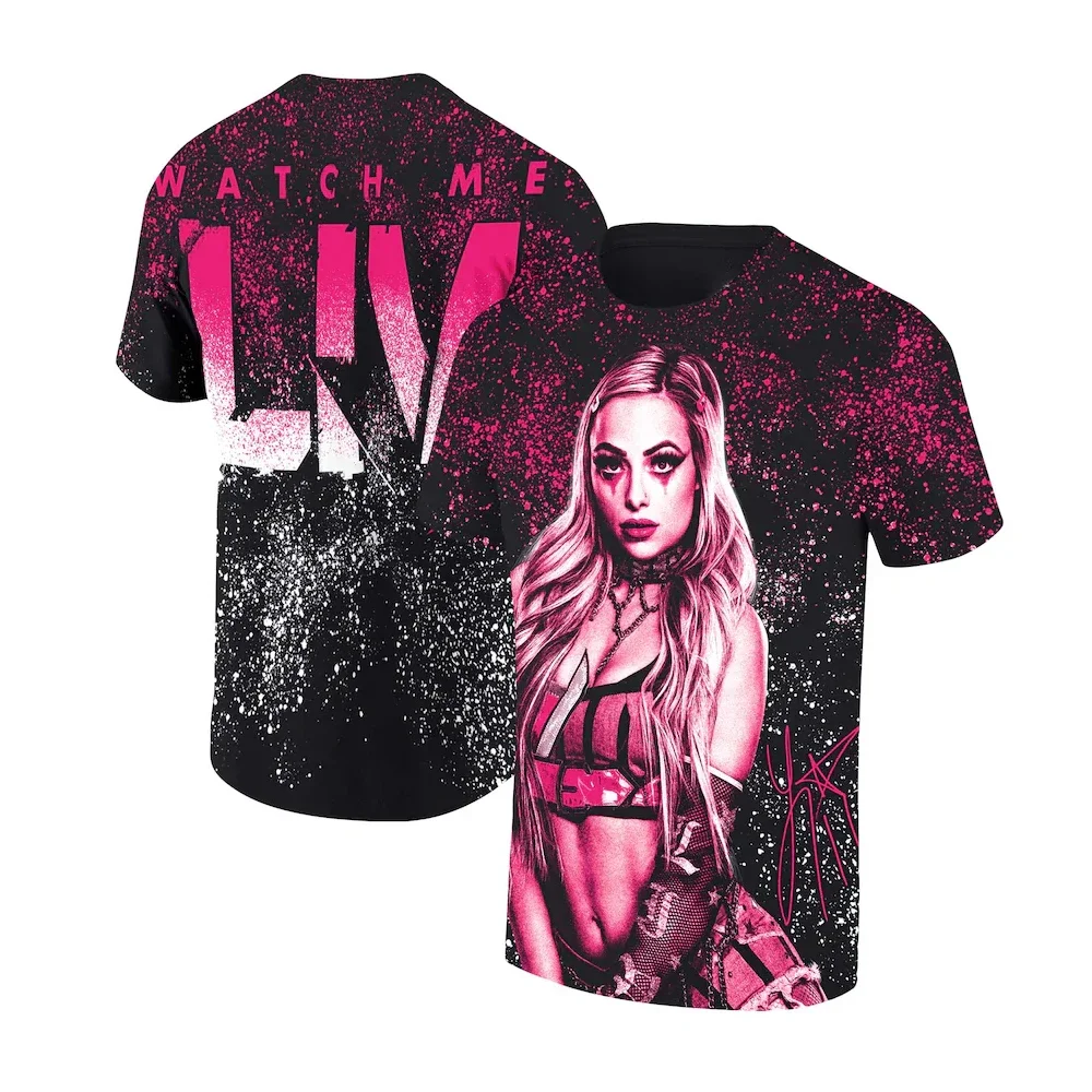 

2025 Men's Liv Morgan Ripple Junction Watch Me Liv 3d T-Shirt WWE Sportwear Tee Youth Kids Wrestling Fans Must Have Unisex Tops