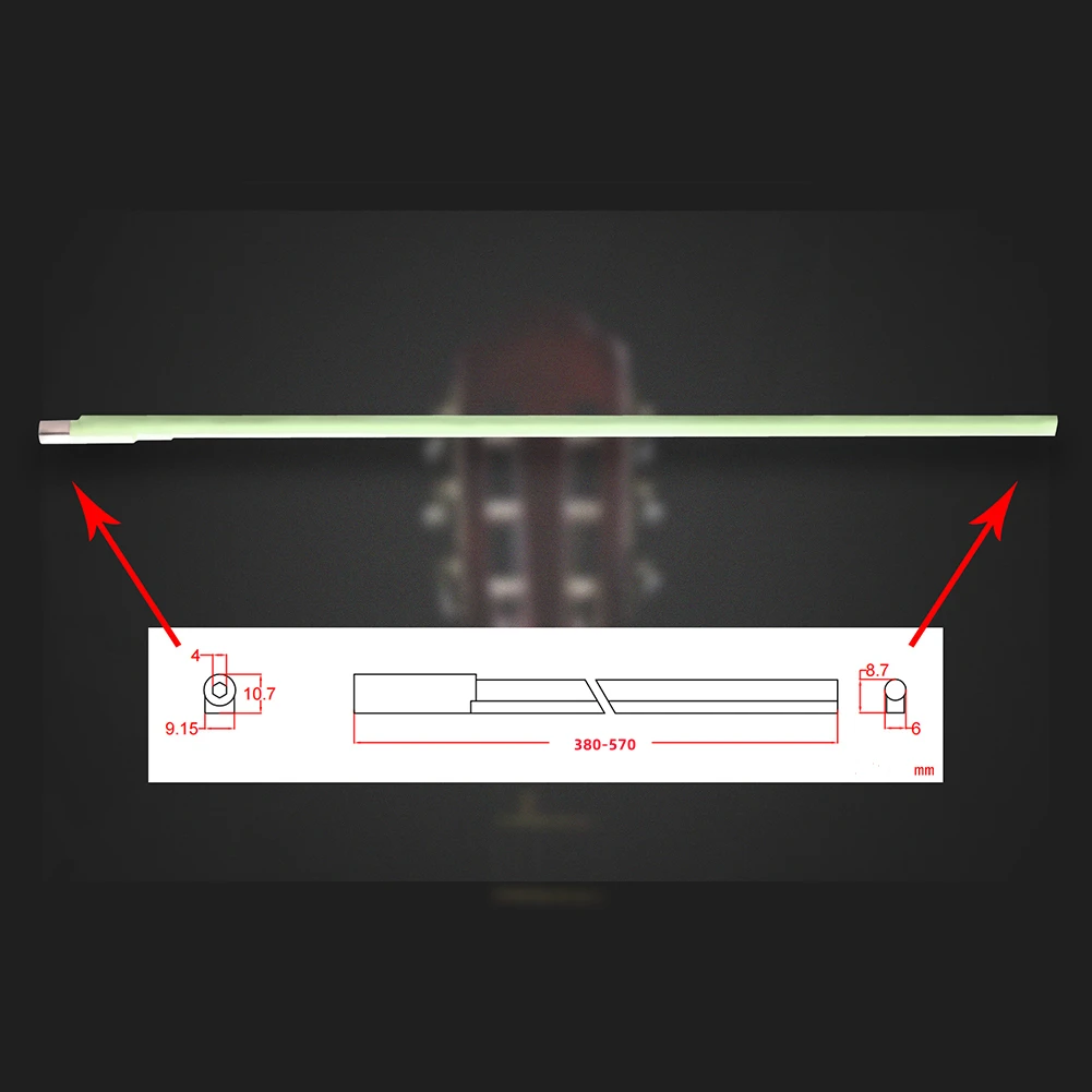 Gear & Builder Guitar Truss Rod 380mm/14.9in 420mm/16.5in 440mm/17.3in 570mm/22.4in Green Two Way Stable Quality