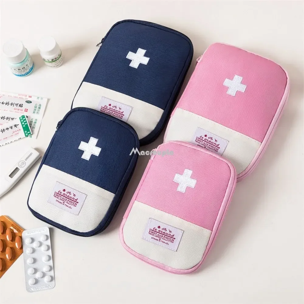 Bolsa de almacenamiento de medicamentos portátil, Kit de primeros auxilios de emergencia para acampar, organizador de supervivencia para el hogar, estuche de viaje al aire libre