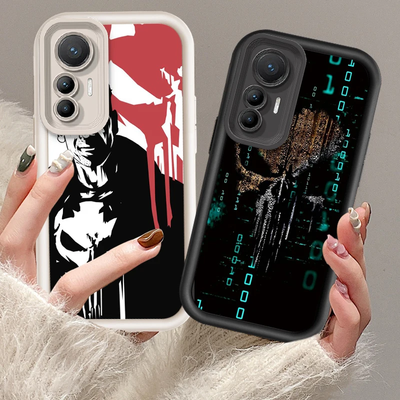 Marvel Punisher Eye Ladder For Xiaomi MI 14 12T 11 Lite Poco M3 X5 X4 F5 F4 F3 F2 GT Pro 5G TPU Phone Case