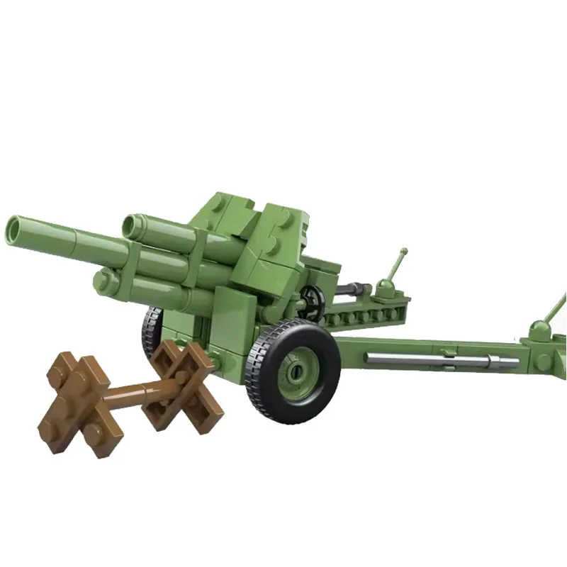 WW2 German American Soviet Military Weapon Building Block Soldier Figure Anti-tank Gun Parts Brick Accessories Toy Kid Gift J008