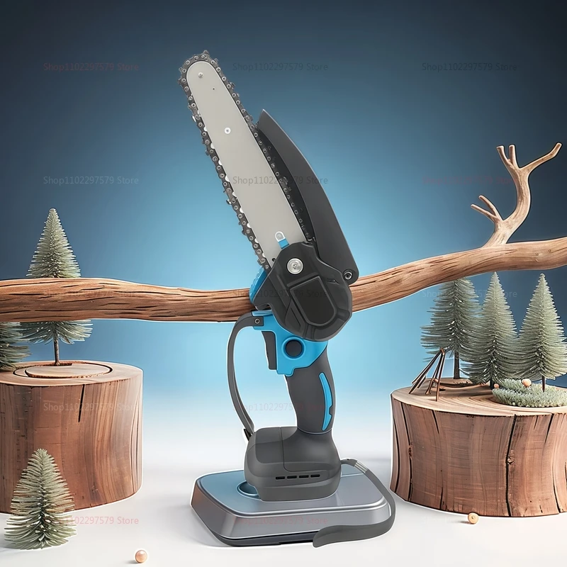 6Inch Cordless Electric Chainsaw No Battery Rechargeable for Woodworking DIY Home Outdoor Use for Makita 18V Power Tool Sets