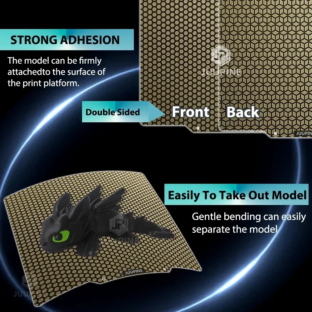 PEI Honeycomb Build Plate 235x235 220x220 350x350 310x310 PEI Sheet Doppelseitiges Stahlblech für Elegoo Voron Ender 3 3D Priter – Detail 3