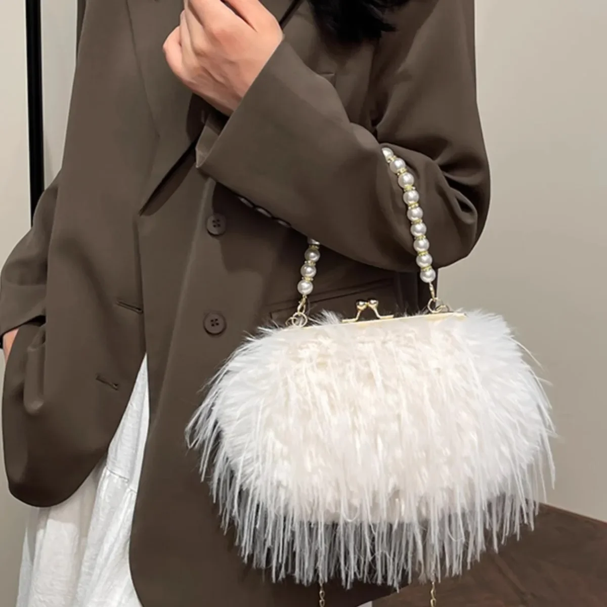 Thumbnail 3 - #92 Faux Fur Shoulder Bags Deals & Discounts