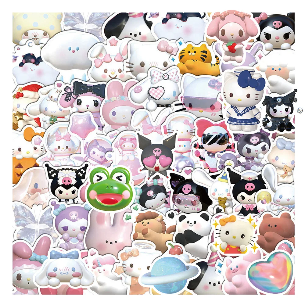 50/100pcs Cartoon Kawaii Sticker for Planner Album Scrapbooking Stationery Waterproof Decals for Laptop Suitcase Kid\'s Gift