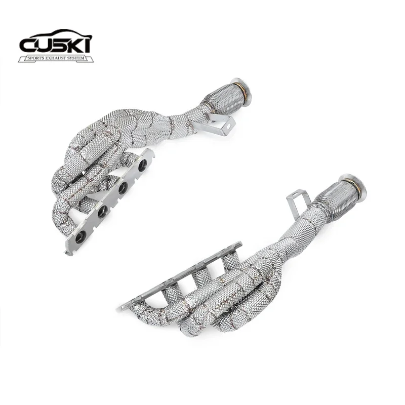 

Высококачественная выхлопная система с изоляцией для Audi R8 V8 4.2 2008-2020, выхлопная система из нержавеющей стали, автомобильные аксессуары