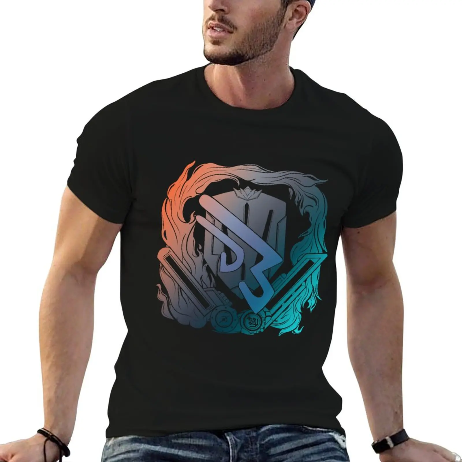 FFXIV Machinist Job Symbol [FF Style] T-Shirt Durable Work Wear T-Shirt