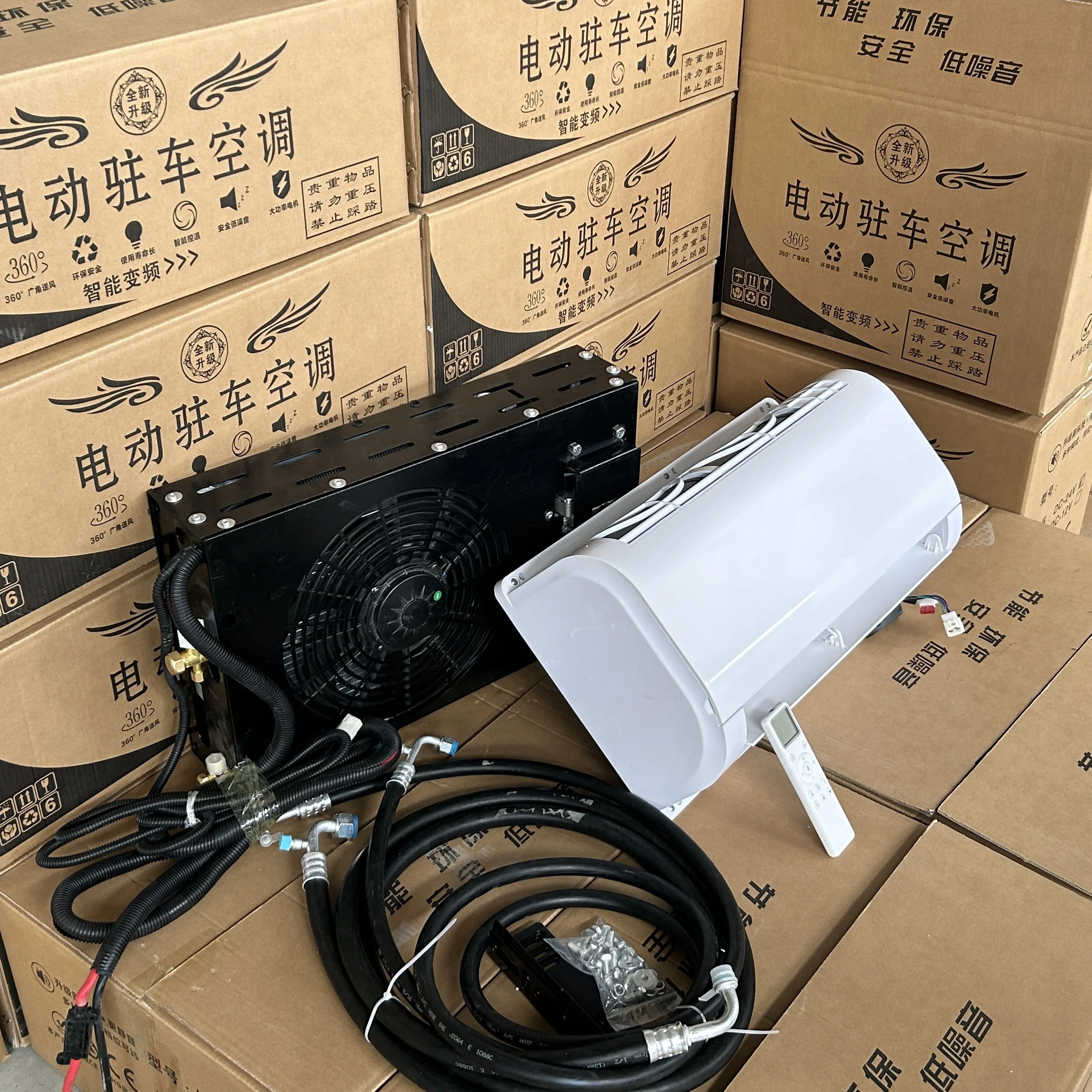New Style  Car air Conditioning System Parking air Conditioner 12v 24v Dc Truck Parking Cooler air Conditioner