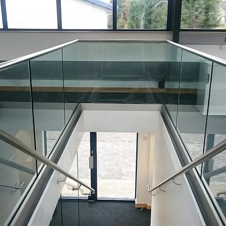 Customization Safety Frameless Tempered Glass Fence Railing System Aluminum U Channel Glass Balcony Railing