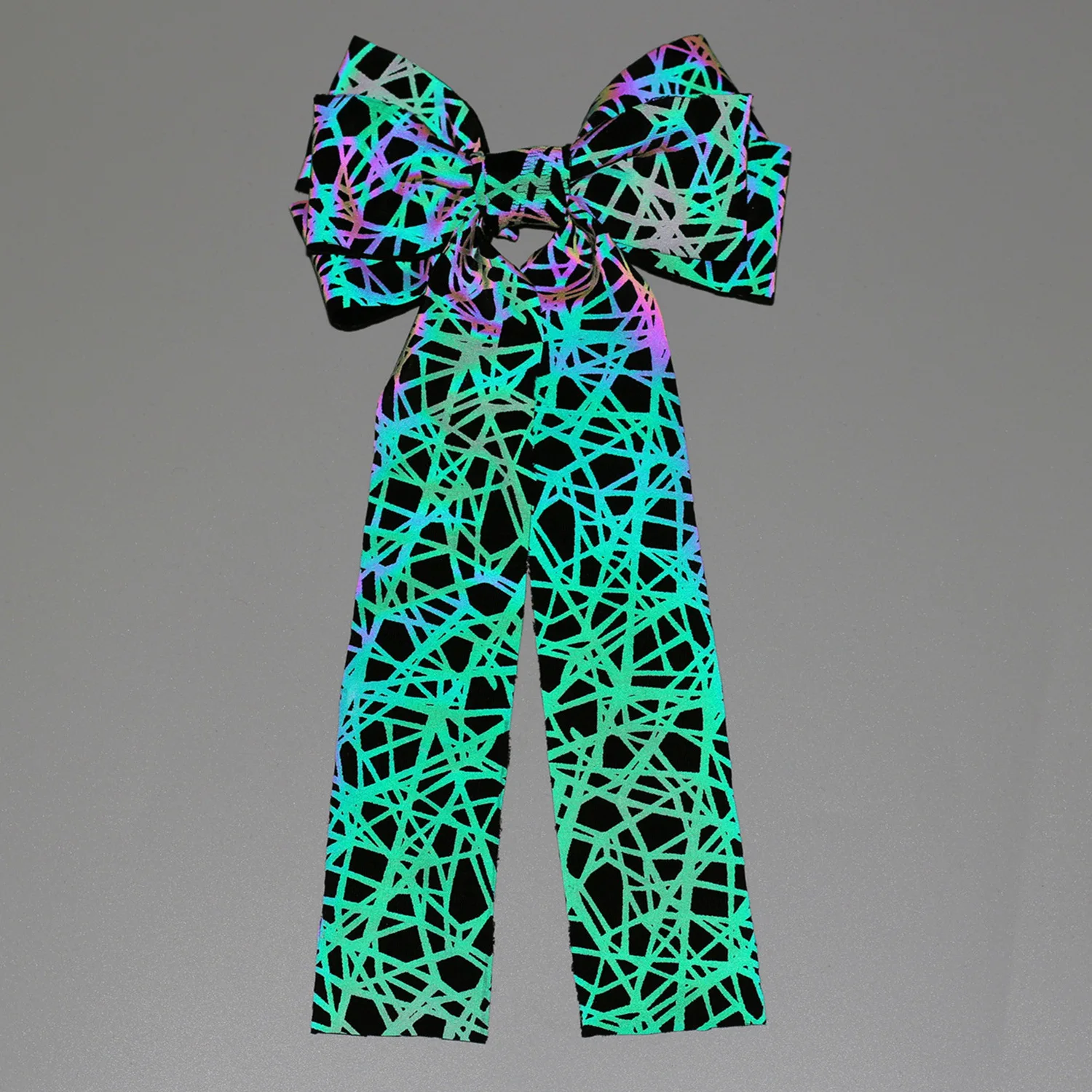 Jepit Rambut Pita Besar Reflektif Aksesoris Rambut Warna-warni Bros Jepit Rambut Wanita Pengikat Rambut Ikat Panjang Hadiah Pesta Laris Manis