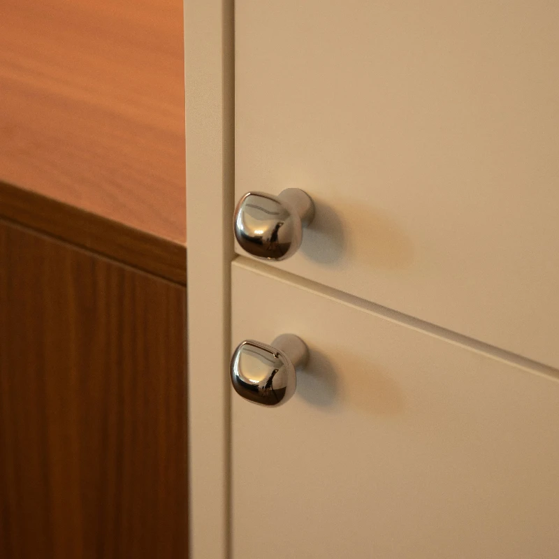 Solid Brass Cabinet Knobs Wardrobe Pulls Drawer Knobs Chrome Plated Kitchen Accessories Dress Jewelry Box for Furniture Hardware