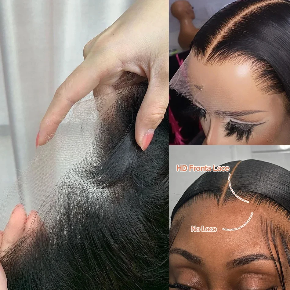 5x5 Pre Cut Hd Lace Closure Wigs Glueless Wigs Human Hair 250% Ready To Wear Bone Straight Lace Front Wigs Human Hair For Women