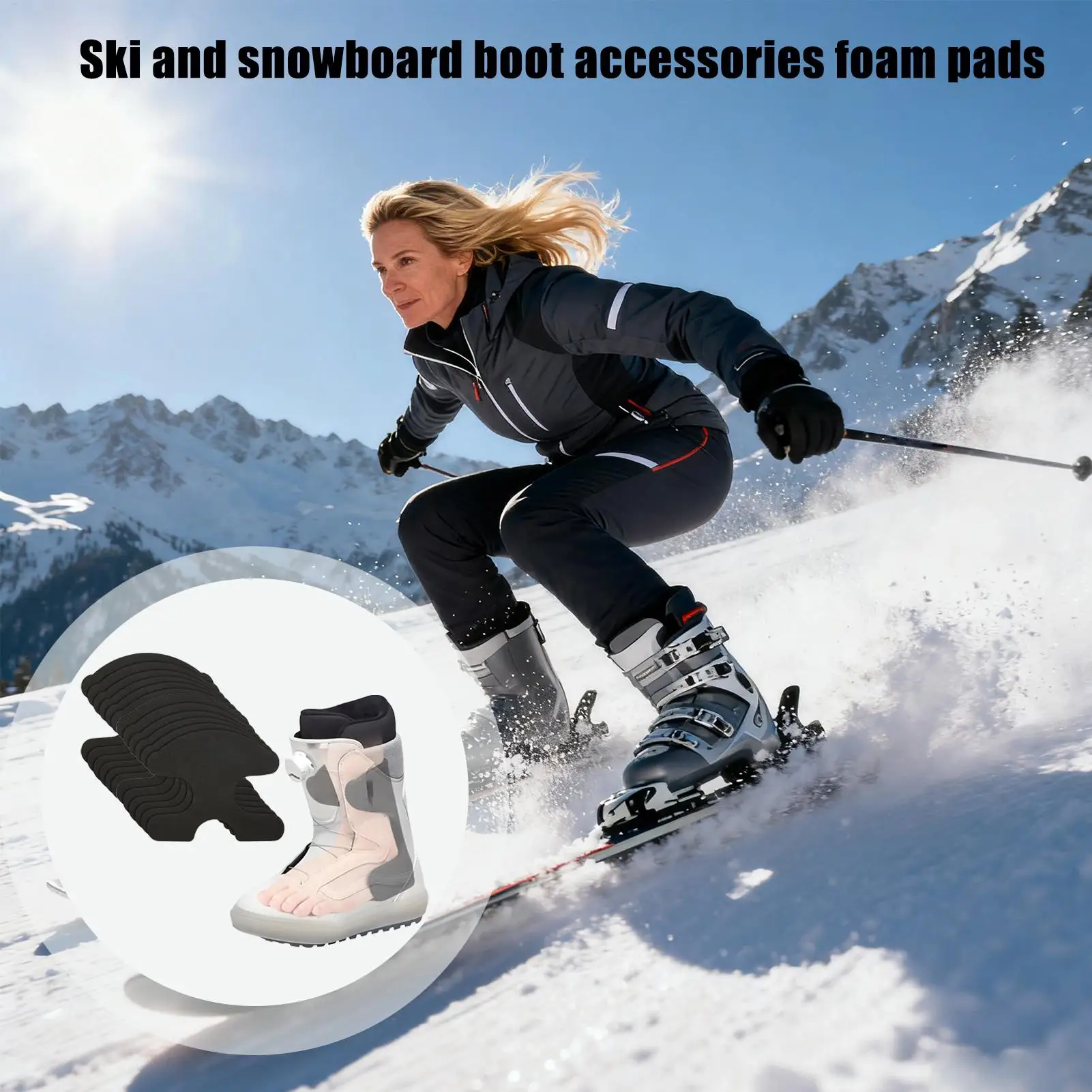 التزلج التمهيد شين منصات 10 قطع لاصق قدم إدراج كوتابل إيفا التزلج التمهيد كعب حامي للنساء الكبار الطلاب الرياضيين