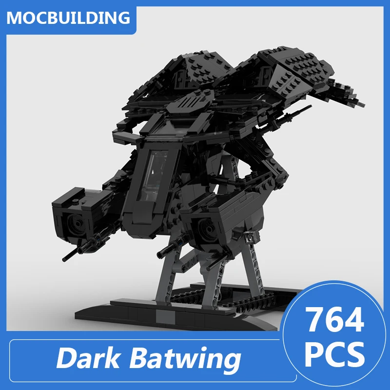 Dark Batwing Model Moc Building Blocks Diy Assemble Bricks Creative Educational Display Collect Xmas Toys Birthday Gifts 764PCS