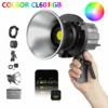 COLBOR CL60 COB ビデオライト RGB 2700K-6500K ビデオ撮影用カメラフラッシュ写真照明 Youtube tiktok ランプ APP 制御 4