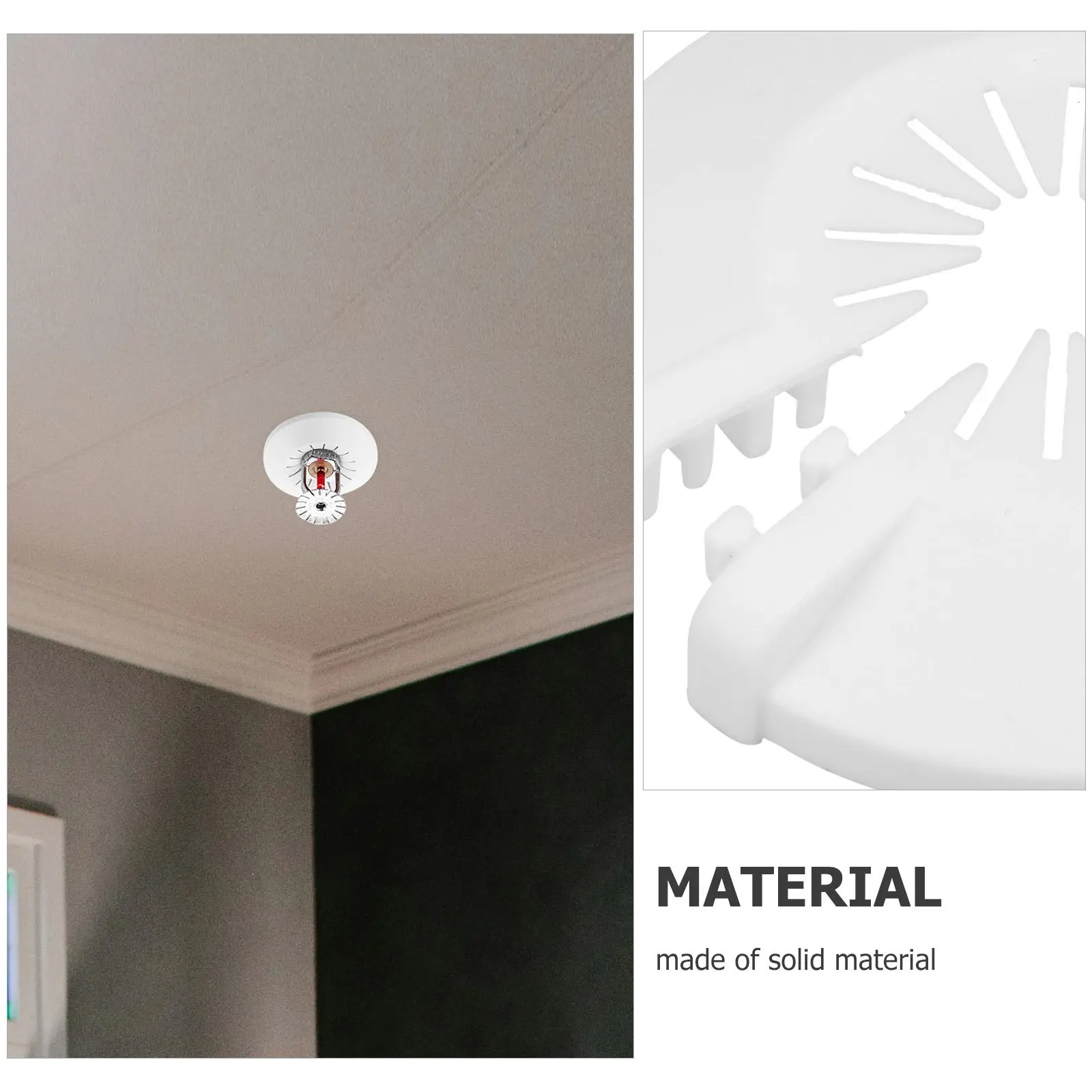 

10 шт. пластиковых съемных накладок-фланцев для пожарных спринклеров, декоративные заглушки для головок спринклеров