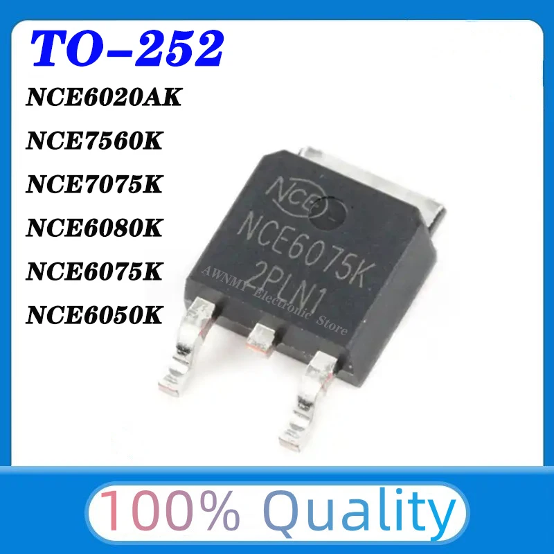 10Pcs/Lot NCE6075 NCE6020AK NCE6020 NCE6050K NCE6075K NCE6080K NCE7075K NCE7560K TO-252 IC In Stock Wholesale