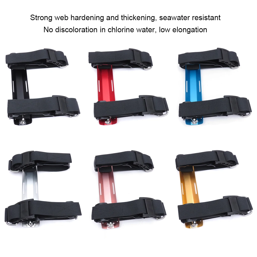 Universal Single Tank Adaptor Frosting  Adjustable Backplate Holder Bottle Strap Anti-skidding Rustproof Band