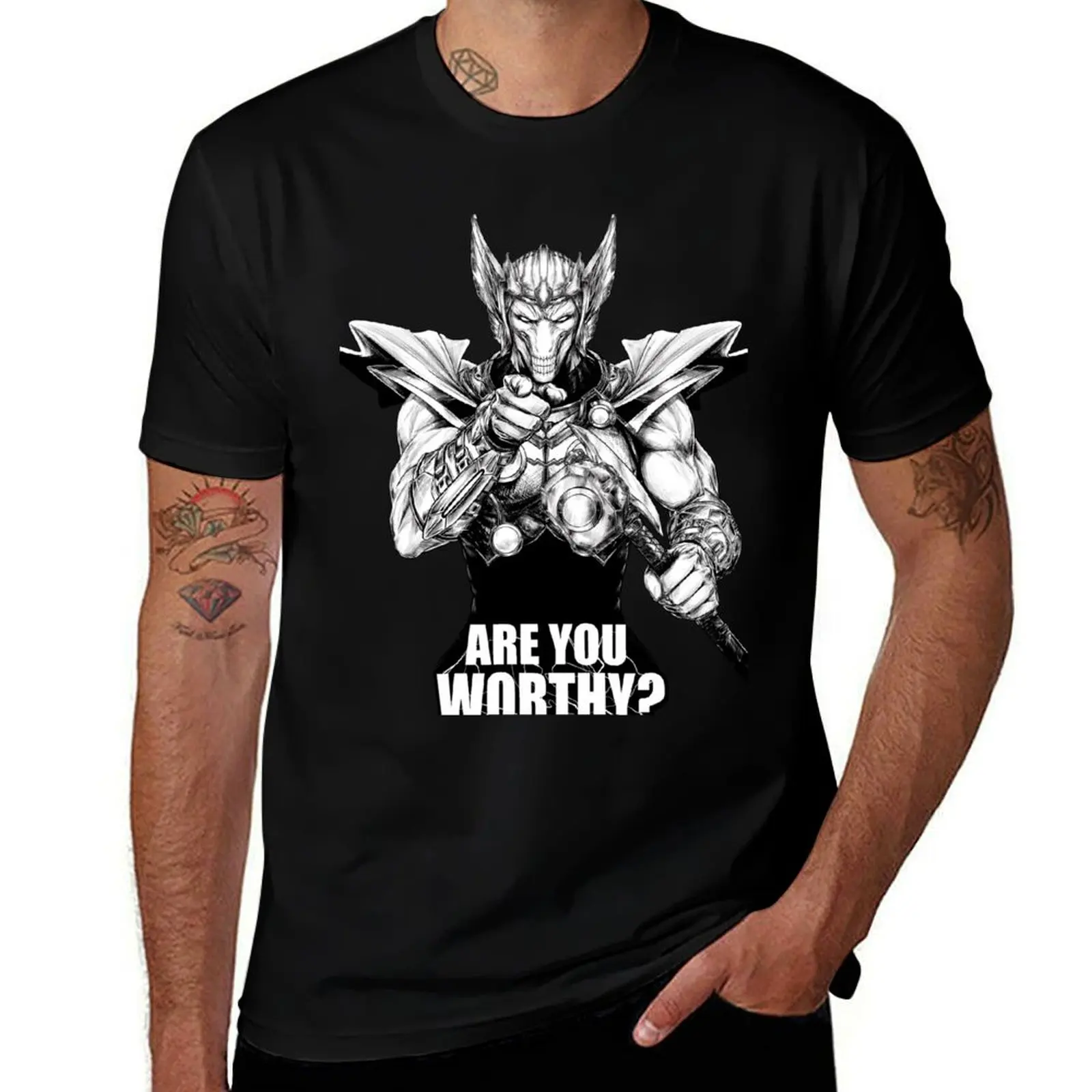 Beta Ray Bill- ARE YOU WORTHY? T-Shirt basketball graphic tees Aesthetic clothing cotton graphic tees mens champion t shirts