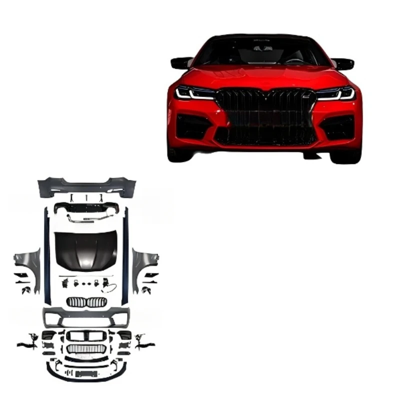 High Quality Car Modification Parts For 5 Series F10 Upgrade To 2021 G30 M5 Style Body Kit Headlight Taillight Old To New Conver