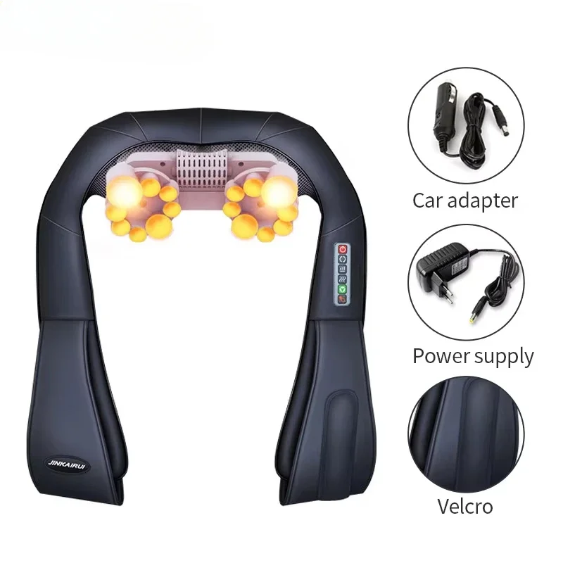 Jinkairui Shiatsu Heated Massage Shawl Kneading Neck and Shoulder Massager Body Massager Belt