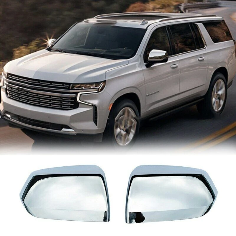 

Chrome Rearview Side Mirror Cover Caps For Chevrolet Tahoe Suburban/GMC Yukon XL 2021 2022