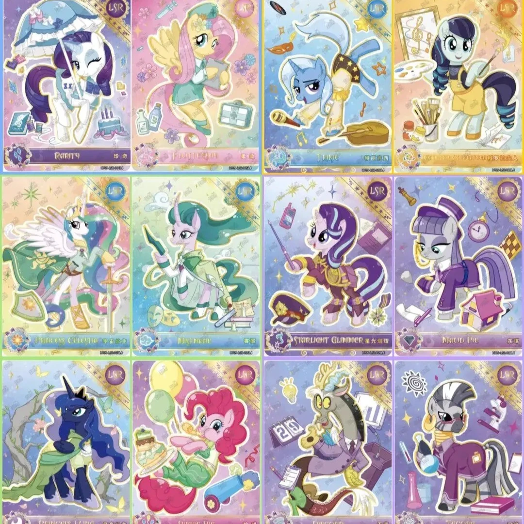 

Tarjetas Coleccionables KAYOU My Little Pony, Paquete Bright Moon Vol.7 SGR, Fluttershy, Pinkie Pie, Juego Completo Individual