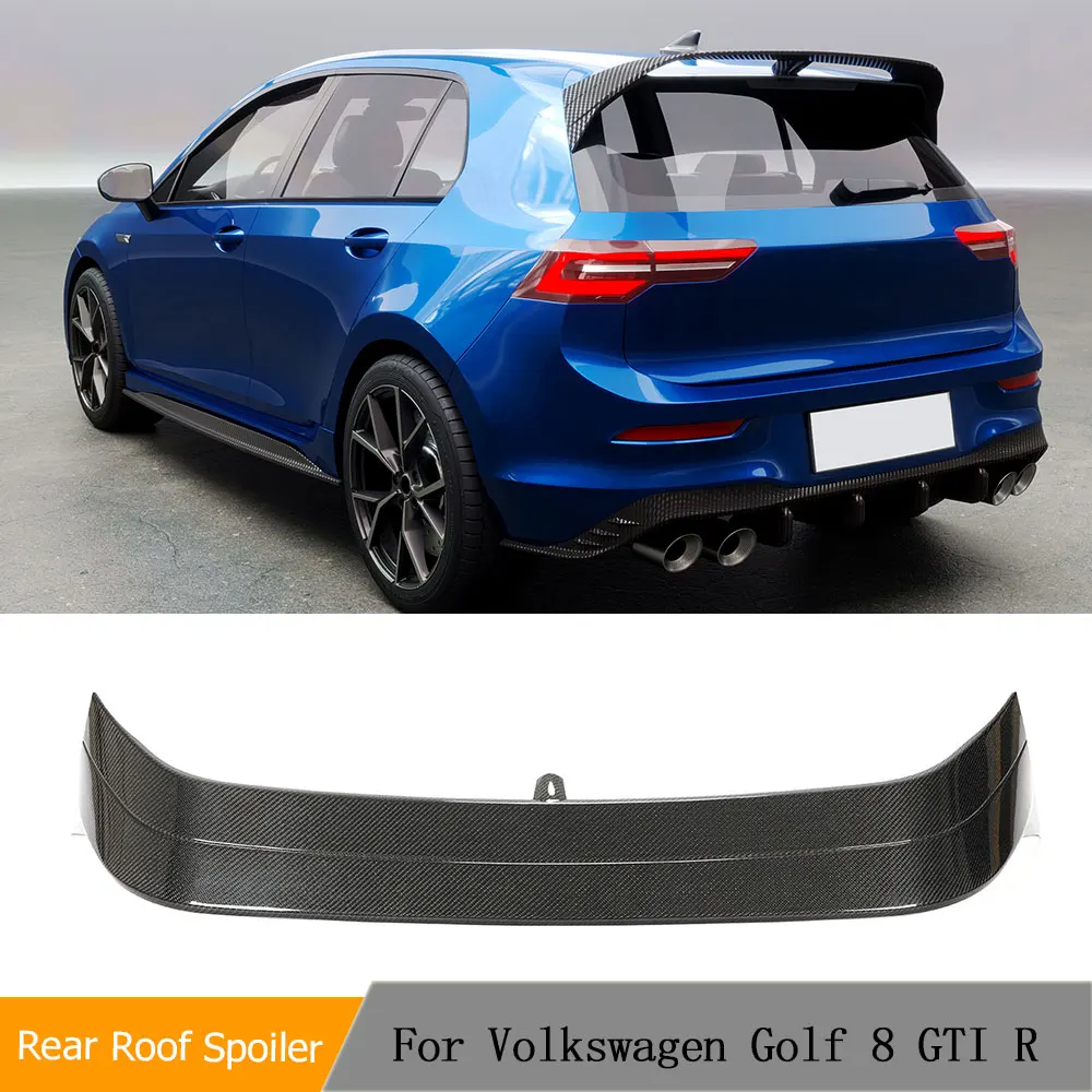 Real Carbon Fiber Rear Roof Spoiler Wing for Volkswagen Golf 8 GTI R 2021-2023 Not for American Car Trunk Boot Lip Wing Spoiler