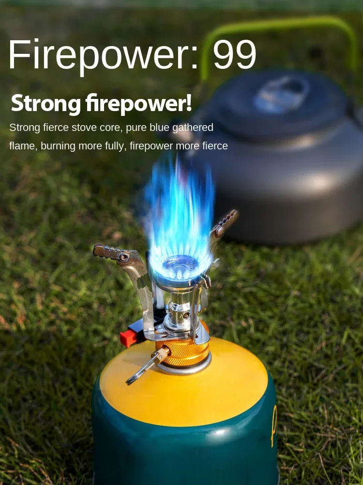 Portable Mini Camping Stove Backpack With Piezoelectric Ignition Windproof Gas Suitable For Outdoor Hiking