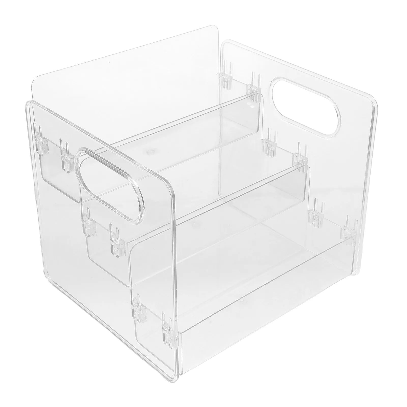 Transparent 3-Layer Vitamin Bottle Organizer Stand Pills Supplement Storage Rack for Home Travel Medicine Cabinet Pill Bottles