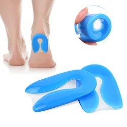 Silicone Gel Insoles Heel Cushion Soles Relieve Foot Pain Plantar Fasciitis Protectors Spur Support Shoe Pad Feet Care Inserts