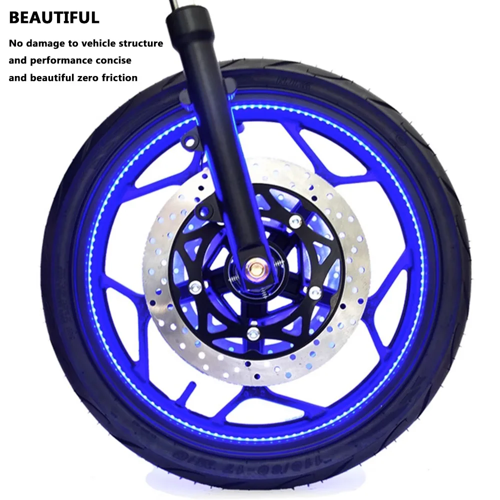 Motorcycle wheel Hub LED DC12V 6W Wireless Power Wheel Refit Supply Locomotive Moto Electric Colored Lights Hot Wheels Lamp