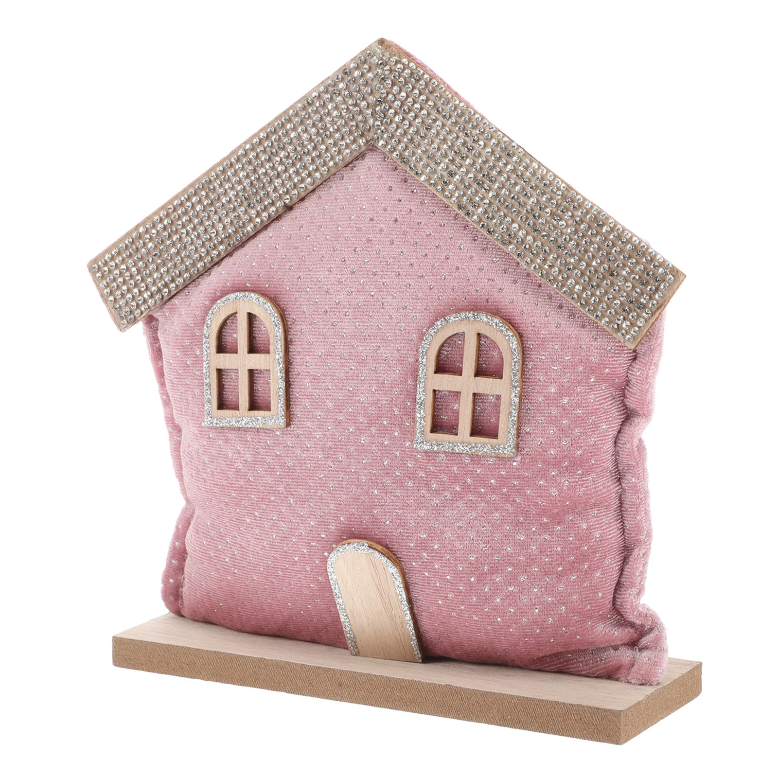 

1pcs Desktop Xmas House Small House Decoration Christmas Craft Tabletop Decor For Holiday Party Room Festive Charm