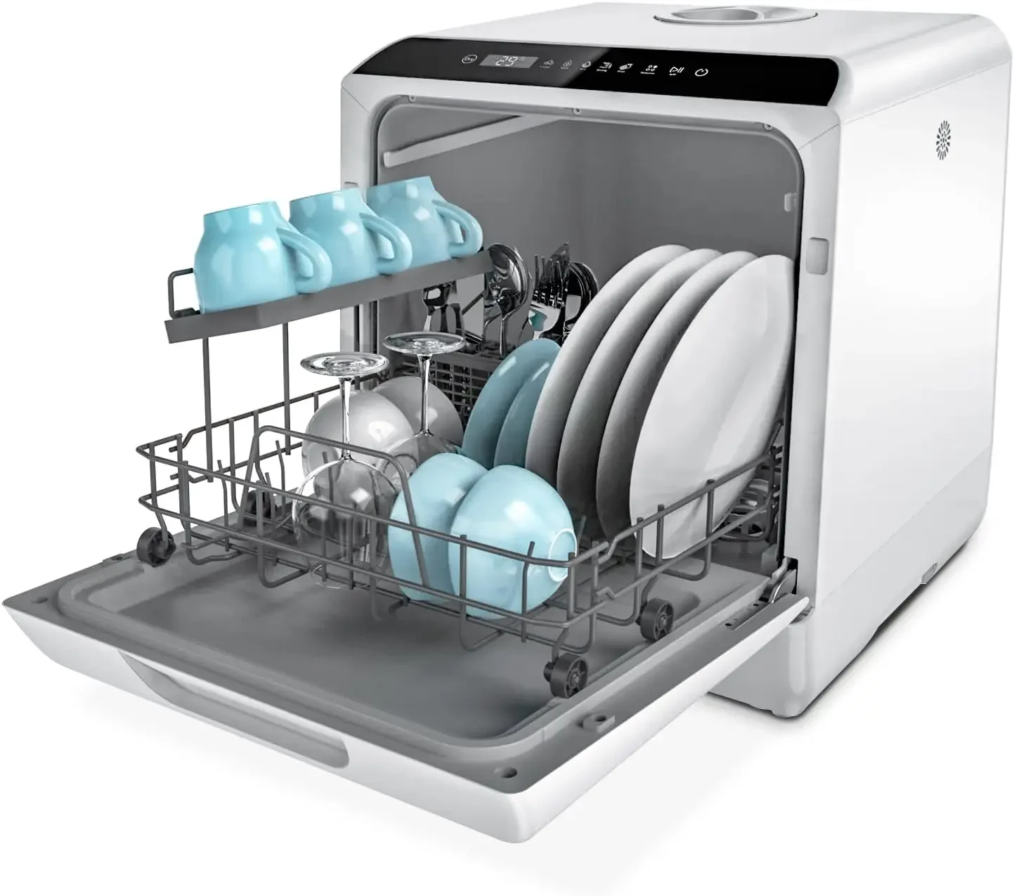 Countertop Dishwasher, 5 Washing Programs Portable Dishwasher With 5-Liter Built-in Water Tank, No Hookup Needed