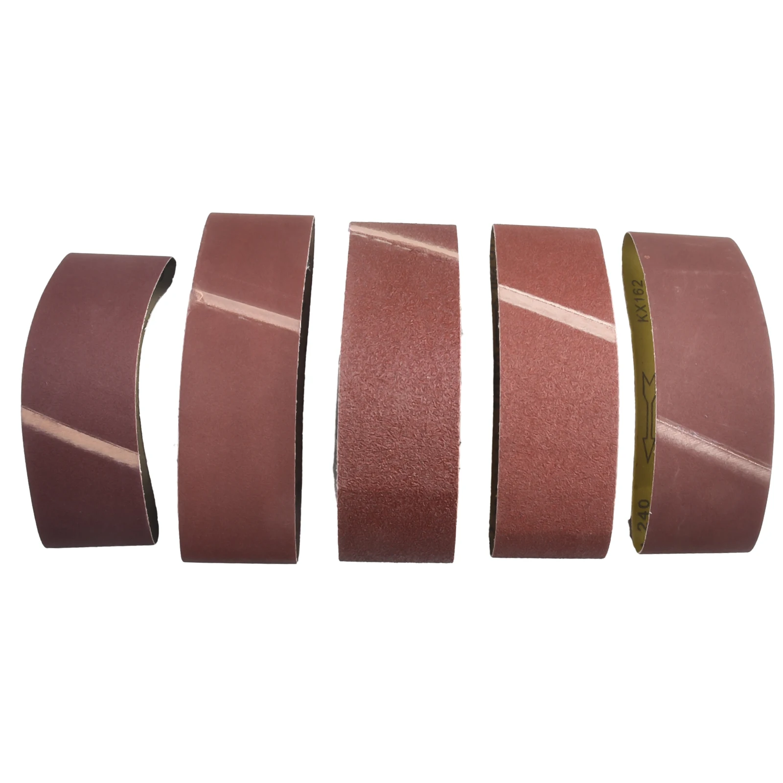 

Abrasive Band Sanding Belts 75mm*533mm 60/80/120/180/240 Grits Accessories Burgundy Kit Replacement High Quality