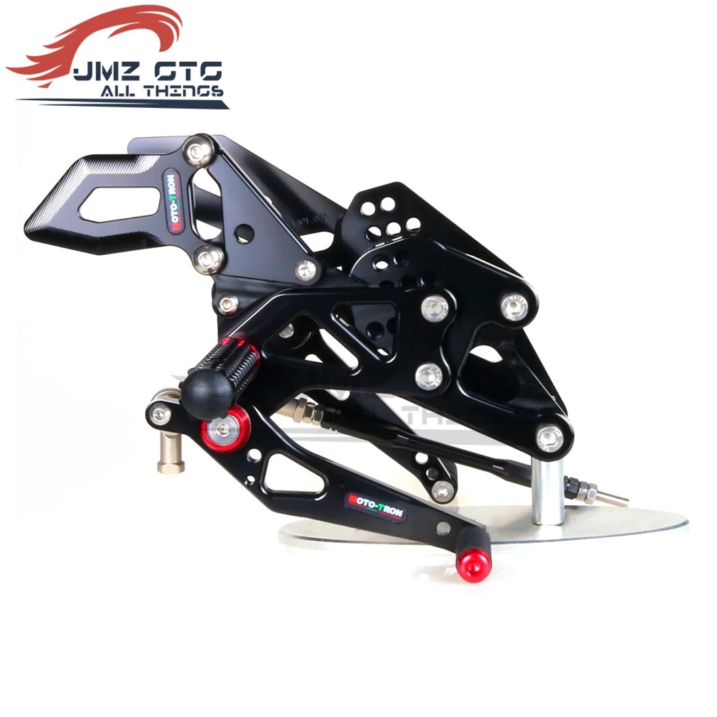 MOTO-TRON Motorcycle CNC Adjustable Rear Set Rearsets Footrest Foot Rest For Yamaha R3 2014 -2024 MT-03 2019-2024