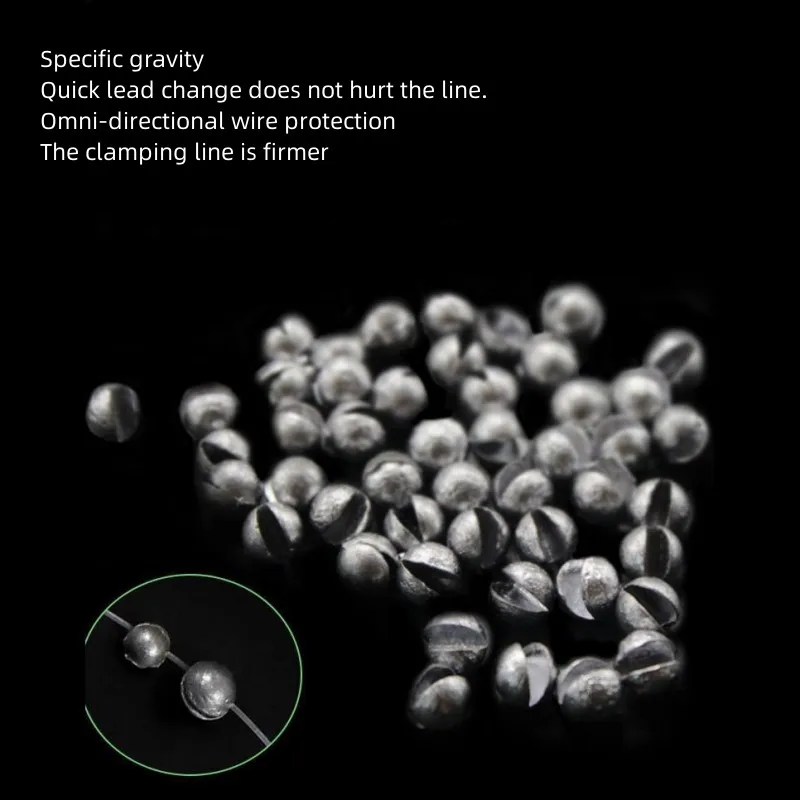 50pc Round Lead Drop Raft Fishing Set Small Round Open Lead Drop Miniature Lead Drop Quick Bite Lead Valve Stem Lead Drop image 6