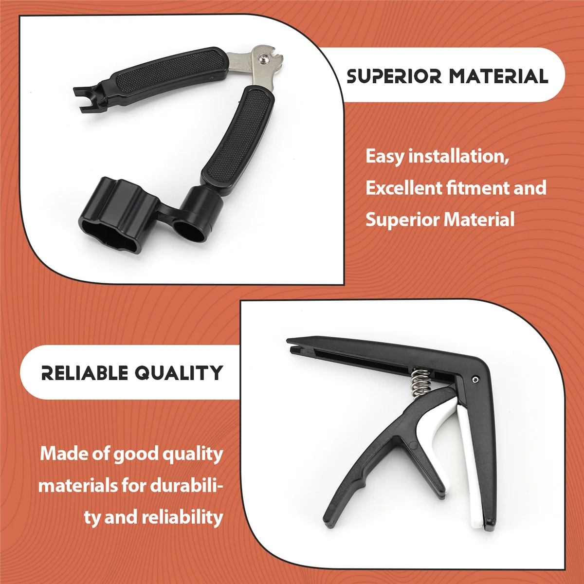 AT77 65 PCS Guitar Accessories Kit with Guitar Strings, Tuner, Capo, Picks, Pick Holder, Thumb Finger Picks, Bridge Pins