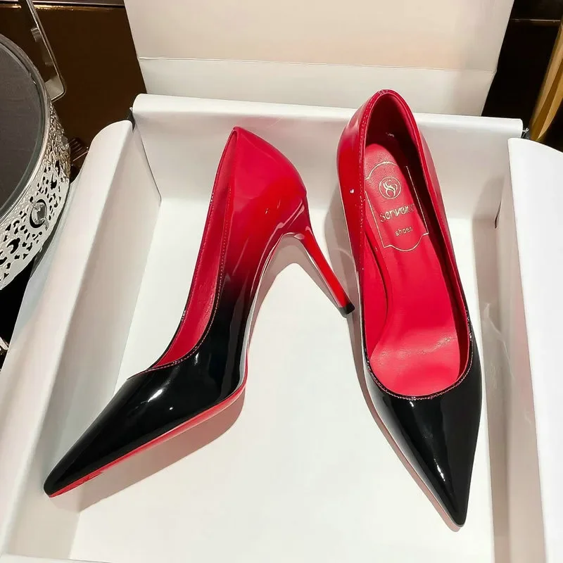 2024 Autumn New Gradual Fine with Pointed French Temperament Women's Fashion Pumps Single Shoes